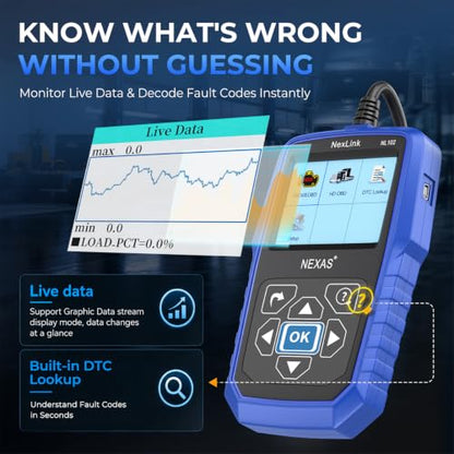 NEXAS NL102 Heavy Duty Truck Diagnostic Scanner for Diesel Trucks - color: truck scanner