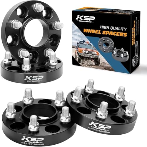 KSP 5x4.5 Wheel Spacers fit for Mustang 1994-2014, Explorer/Ranger/Edge/Town Car, 25mm 1 inch 5x114.3 Hub centric 70.5mm Hub Bore with 1/2"-20 Studs 2pcs - size: 1994-2014 Mustang