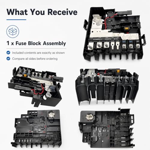 Underhood Battery Distribution Fuse Block Assembly, Engine Compartment Fuse & Relay Box Junction Block, Battery Junction Block Replaces OE 84646134 84493556 (Superseded by 85015808) - Confirm Fitment