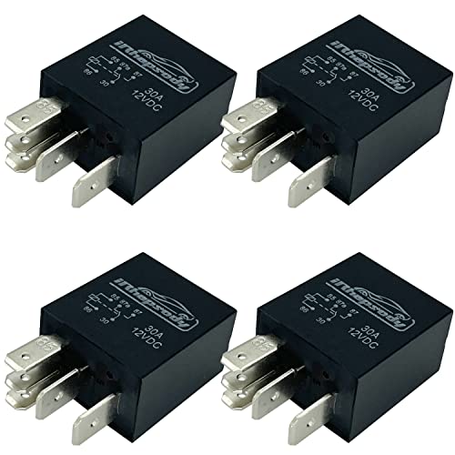 12VDC 30A 5-pin Multi-Purpose Starter Relay, Automotive Replacement Relay - size: 5-pin: 4pcs