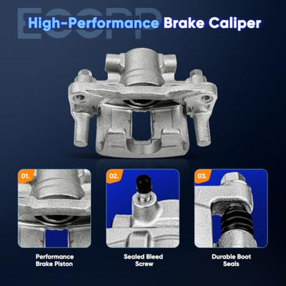 ECCPP 18B5039 Rear Left Disc Brake Caliper Assembly w/Bracket - size: Rear Left[18B5039]