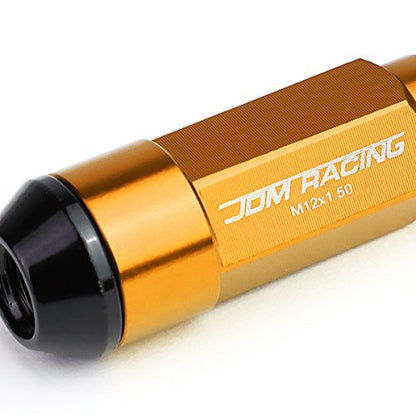 Auto Dynasty M12 x 1.5 Open/Closed End Design 20-Piece Aluminum Alloy Wheel Lug Nuts + 2 X Deep Drive Extension (Orange) - color: Orange