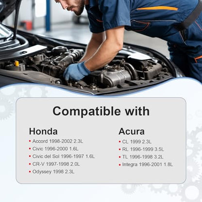 Fuel Injector 06164P2J000 Compatible with Honda Accord 2.3L 98-02; Civic 1.6L 96-00; CR-V 2.0L 1998; Odyssey 2.3L 1998 & Acura Integra 1.8L 96-01; RL 3.5L TL 3.2L 96-98 & More (Set of 4)