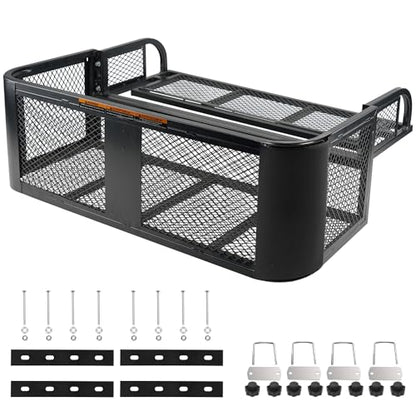 ORCISH Heavy Duty ATV Rear Drop Cargo Basket, 14" W x 41" L x 12.5" H Steel Mesh Rack with Mounting Kit, Universal ATV/UTV Storage Basket for Gear, Camping, Hunting, and Outdoor Use