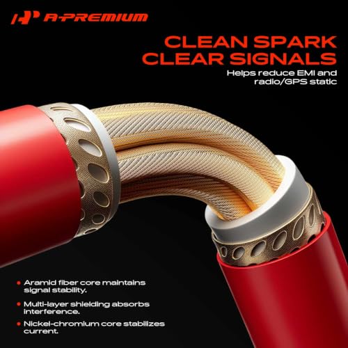 A-Premium 5MM Spark Plug Wires Set of 4 Compatible with Toyota & Geo