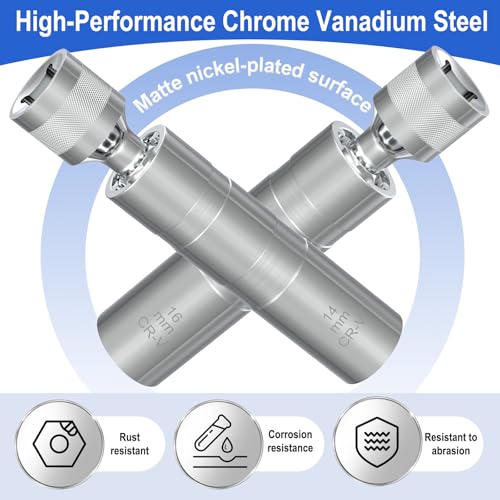 14mm&16mm Spark Plug Socket Set, Spark Plug Tool for 9/16"&5/8" Spark Plugs - color: 14mm&16mm x 3.78"