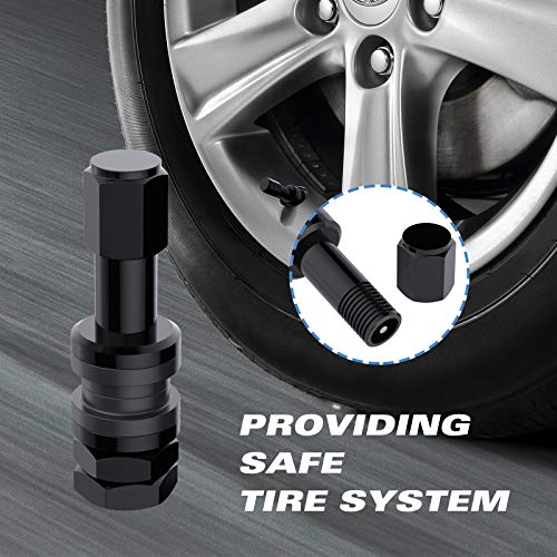 CKAuto VS43/TR43E Metal Clamp-in Tubeless Tire Valve Stems, Black, 5 pcs - size: 5