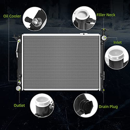 AUTOSAVER88 Radiator Compatible with 2010-2018 Hyundai Santa Fe 2013-2019 Santa Fe XL 2011 2012 2013 2014 2015 Kia Sorento 2.4L 3.3L 3.5L - style: 11-13 Kia Sorento