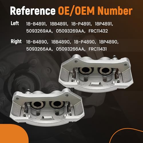 maXpeedingrods for 18-B4891 18B4890 Front Disc Brake Calipers for Dodge Ram - size: 18B4891+18B4890