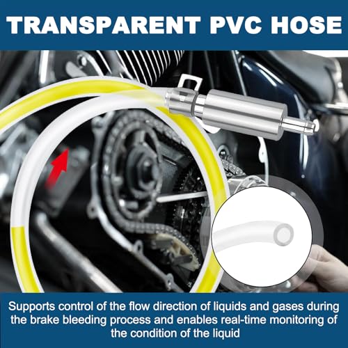 2pcs Manual Brake Bleeder Kit, Brake Bleeder Hose Kit, Brake Bleeder Tool - size: Brake Fluid Bleeder Kit - 2pcs