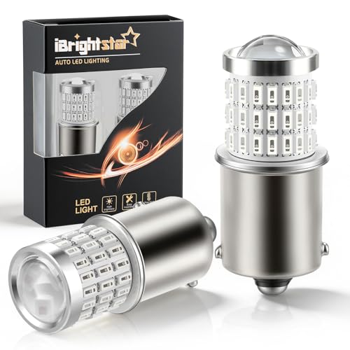 iBrightstar 1156 LED Bulb Red, BA15S 1141 LED Brake Light Bulbs Super Bright for Rear Brake Lights and Tail Lights, 2 Pack - color: Red, size: 1156