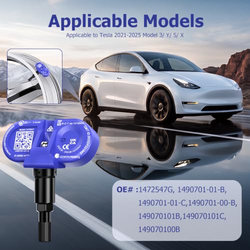 TPMS Sensor, Tire Pressure Monitoring System for 2020-2025 Tesla