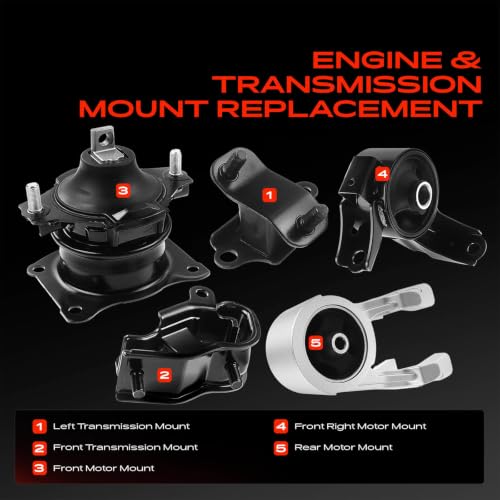 A-Premium Engine Motor Mount and Transmission Mount Kit, Set of 5 - style: Fit for EX or LX, VTEC