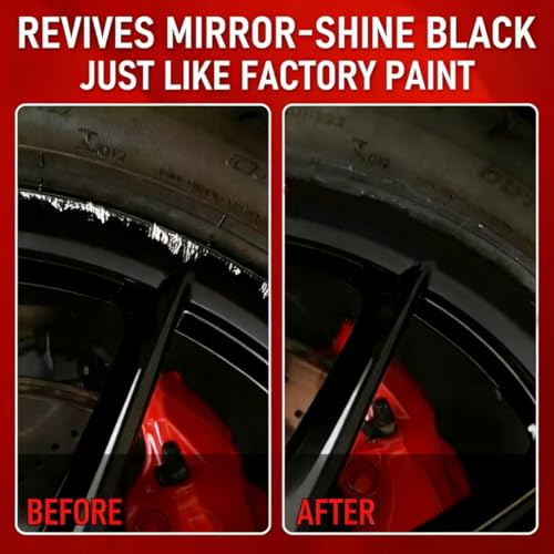 Gloss Black Rim Touch Up Paint, Rim Paint for Curb Rash & Scratch, Car Rim Curb Rash Repair Kit for Alloy, Enamel, Metal, Universal Black Automotive Touch Up Paint Pen (1 fl oz) - color: Gloss Black