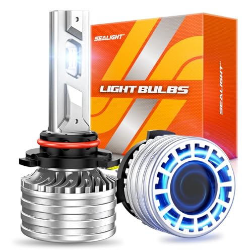 SEALIGHT 9005 Bulbs, 120,000LM 17X Brightness, HB3 9005 6500K Cool White LED Bulbs, IP68 Waterproof 80000Hrs Lifespan, 5X Heat Dissipation driving LED Bulbs, Tail Light Assemblies, 2 Pack - color: White, size: HB3