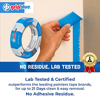 Professional-Grade Blue Painters Tape 1 Inch Wide, 1 Roll - size: 1 in/.94 (Single Roll)