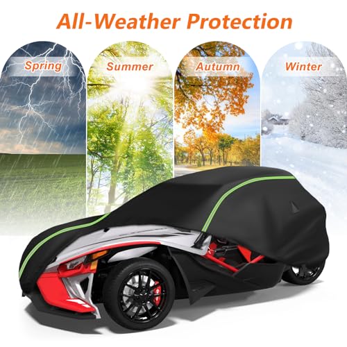 Full Cover fit for Polaris Slingshot with Roof, 420D Cloth Windshield Cover - size: for Polaris Slingshot with Roof