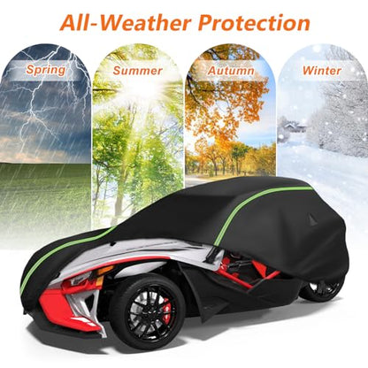 Full Cover fit for Polaris Slingshot with Roof, 420D Cloth Windshield Cover - size: for Polaris Slingshot with Roof