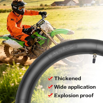 70/100-19 (2.75/3.00-19”) Butyl Rubber Dirt Bike Inner Tubes with TR4 Valve Stem Fits for Segway,Surron, Talaria, UltraBee, CRF, KLX, TTR125, KX100 Pit Dirt Bike Motorcycle - size: 2.75/3.00-19”