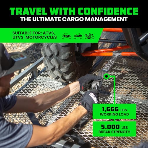 Rhino USA Soft Loop Tie Down Straps (4-Pack) - Motorcycle Handlebar Straps - color: Gray 4-Pack