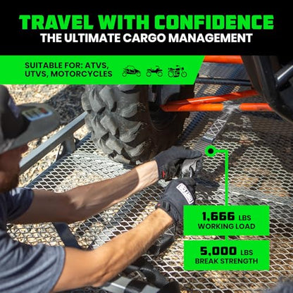 Rhino USA Soft Loop Tie Down Straps (4-Pack) - Motorcycle Handlebar Straps - color: Gray 4-Pack