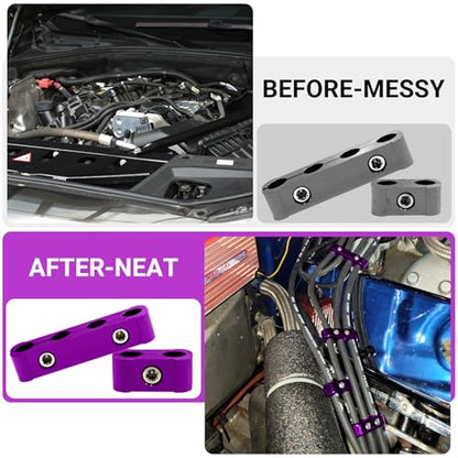 CVILL 12-Piece Spark Plug Wire Separator and Holder Set (Violet) - color: Violet