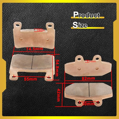 Sintered Disc Brake Pad For 2018-2024 Harley Davidson 107 Series, 114 Series, 117 Series, FLI Hydra-Glide Revival, Replace# FA265 41300102, FA710 41300197