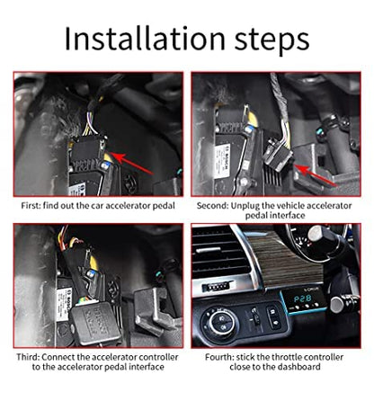 JINKEY Throttle Response Controller, 9 Drive Throttle Controller 9 Mode Electronic Racing Accelerator for DODGE for RAM 1500/2500 2007-2018, for Jeep for Chrysler