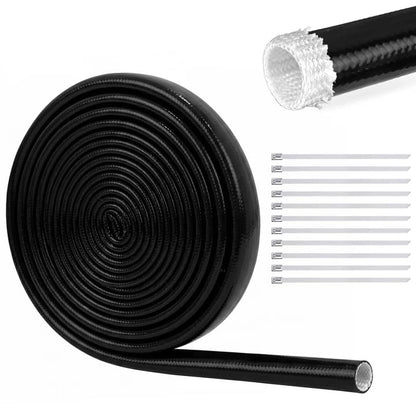 Automotive Wire Heat Shield Sleeve, 1-1/2" I.D. x 72 in, Black - color: Black, size: 1-1/2" I.D. x 72in