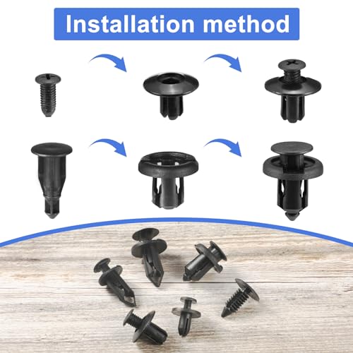 Uolor 265PCS Car Bumper Retainer Clips Plastic Rivets Auto Fasteners Push Retainer Kit Most Popular Sizes Auto Push Pin Rivets Set -Door Trim Panel Fender Clips for GM Ford Toyota Honda Chrysler