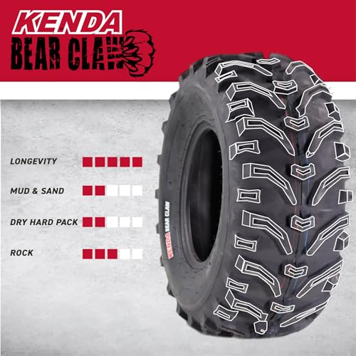 Kenda Bear Claw 22x12-10 Rear Off-Road Tire For ATV, UTV or SXS Vehicles - size: 22x12-10