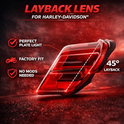 Eagle Lights Red Strobing LED Tail Light Upgrade for Harley Davidson Sportster/Softail/Touring/Dyna - color: Red