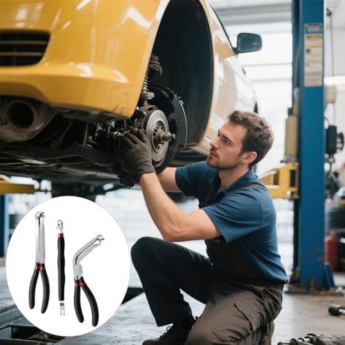 8" Car Electrical Disconnect Pliers – Auto Connector Plug Separator Tool for 37960/37980 – Push Tab Sensor Wire Remover – Automotive Terminal Disconnect Pliers for Electrical Repairs (3-Pack)