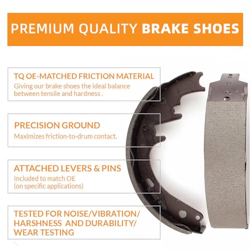 Replacement Rear Drum Brake Shoes Set - For 2005-2008 Chevrolet GMC Silverado Sierra 1500 modles(S855) - style: S855V
