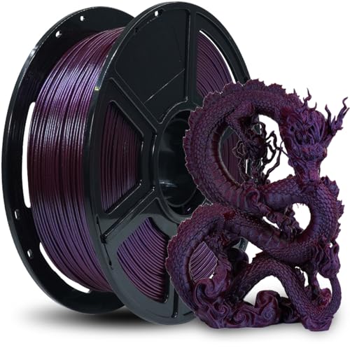 FLASHFORGE 3D Printer Filament, Chameleon PLA Color Shift Filament 1.75mm, Changes Color with Light and Angles, 1KG Spool (2.2lbs), Dimensional Accuracy +/- 0.02mm (Marsala) - color: Marsala, size: PLA