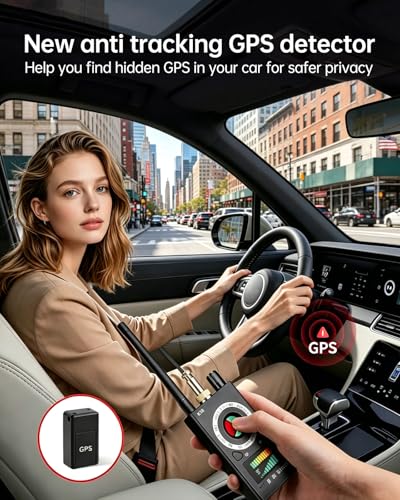 K18 Hidden Camera Detector, 3-in-1 GPS Tracker Detector & Bug Detector, Ultra-Long Battery Life Signal Scanner with Magnetic Field Finder for Hotels, Bathroom, Home, Office, Travel