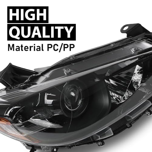 G-PLUS Headlights Assembly Pair Compatible with Mazda CX-5 2013-2016 - size: Fit Mazda CX-5 2013-2016(Clear/Black)