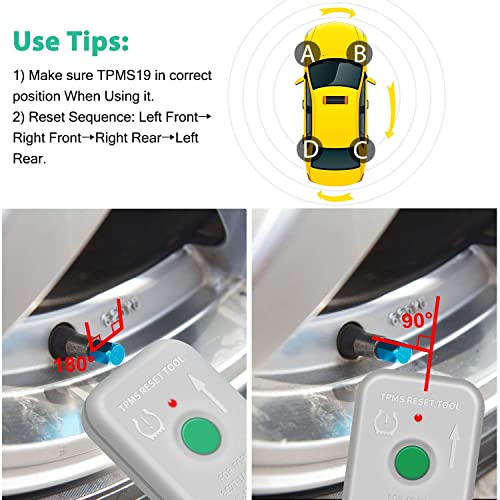 TPMS19 TPMS Reset Tool Sensor Relearn Reset Tool for Ford Lincoln Tire Pressure Monitor System Sensor Programming Training Activation Tool TPMS Trigger Tool Tire Sensors Reset Tool