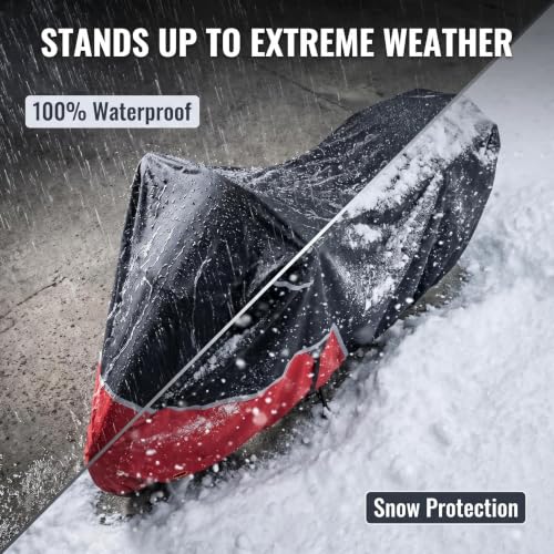 420D Heavy Duty Motorcycle Cover All Weather Waterproof, Outdoor Sun Rain Snow Protection, Fit for Honda Adventure Models Africa Twin,NC750X,CB500X,CRF300L,XR150L,CRF250F (Goldwing Without Trunk) - size: Goldwing without Trunk