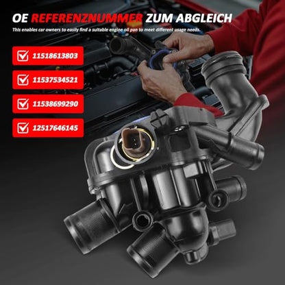 MUNIK 11538699290 Thermostat Housing Compatible with MINI Cooper