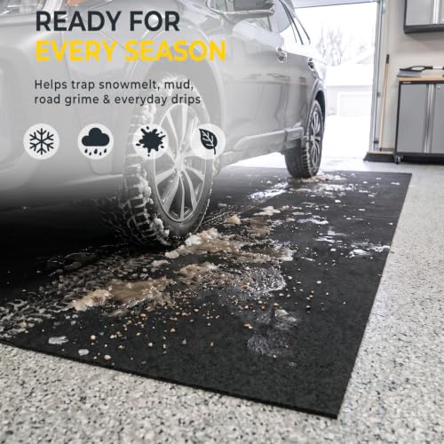 Extra-Large Garage Mat 22' x 8'10" - Durable Oil Mat for Garage Mats for Floor Under Car, Washable Garage Rug, Absorbent Floor Mats with Waterproof Liner, Garage Carpet, Oil Change Mats, Car Rug - size: 8'10" x 22' (Rectangular)