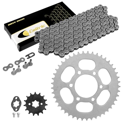 Caltric Drive Chain and Sprockets Kit Compatible with Yamaha Serow 225 XT225 1992 1993 1994 1995 1996 1997-2007