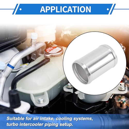 2.5" OD 0° 6063 Aluminum Alloy Tube Intercooler Pipe Polishing Air Intake Connection Hose Bilateral with Hump 4" Length 0.07" Thickness - size: 2.5"OD 4"Length