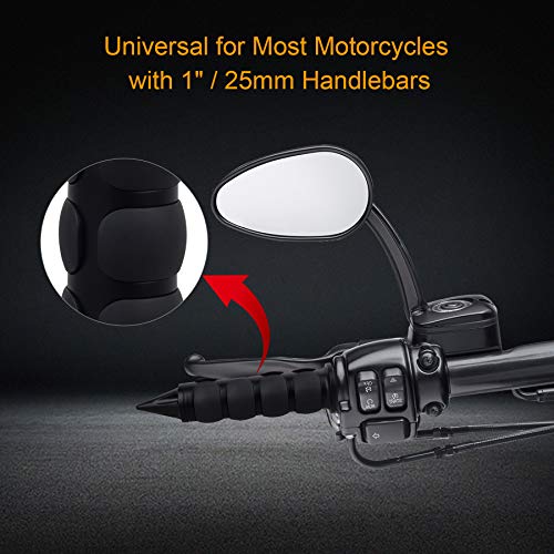 NTHREEAUTO 1" / 25mm Motorcycle Hand Grips Universal Handlebar Throttle Grip - color: Black