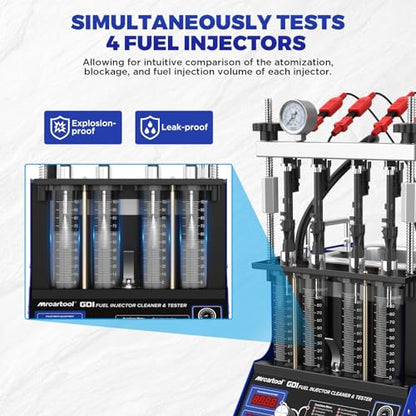 MR CARTOOL Fuel Injector Cleaner Machine for GDI/EFI/FSI Injector Testing - size: GDI V209