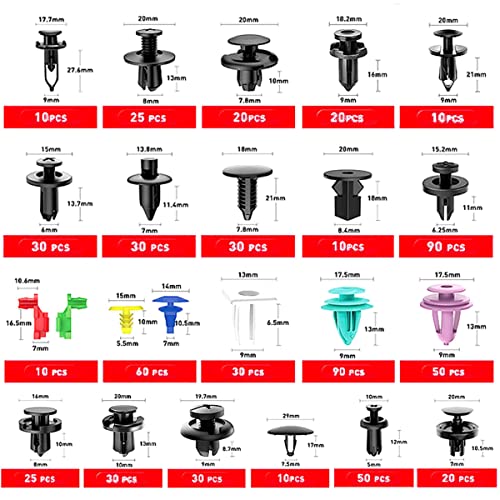 725Pcs Car Push Retainer Clips Auto Fasteners Assortment