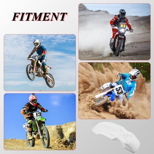 Plastic Front Wheel Mud Guard Motorcycle Fender Protector White - color: White