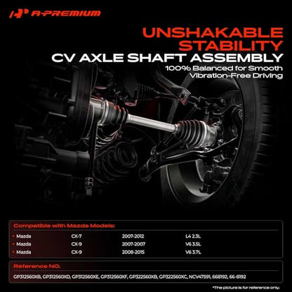 A-Premium Front Left Driver Side CV Axle Shaft Assembly - style: Front Driver Side