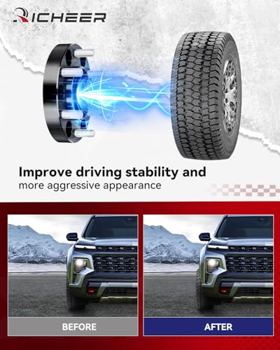 Richeer 1 inch 6x5.5 Hub Centric Wheel Spacers for 2024+ Tacoma Tundra - size: 1 inch (2024+ tacoma)