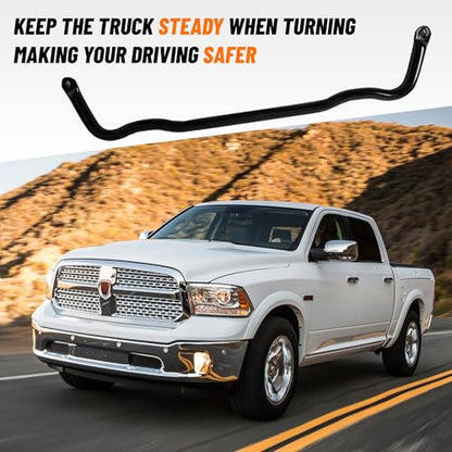 Upgrade 55398938AC Front Suspension Stabilizer Bar Compatible with 2009-2010 Dodge Ram 1500,2011-2018 Ram 1500,2019-2022 Ram 1500 Classic 4WD (Sway Bar) (Sway Bar with Bushing) - size: Sway Bar with Bushing